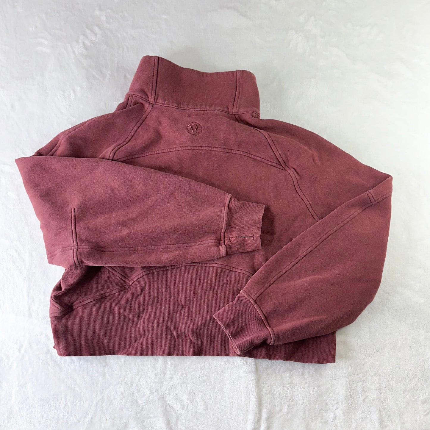 Size XL/XXL Brier Rose Scuba Oversized Funnel Neck Half Zip