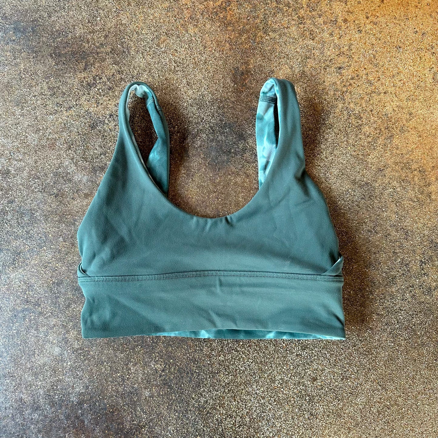 Size 4 Diamond Dye Starlight/Smoked Spruce Align Bra *reversible