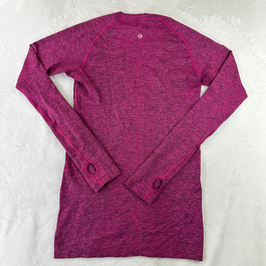 Size 6 Heathered Jewelled Magenta Swifly Long Sleeve