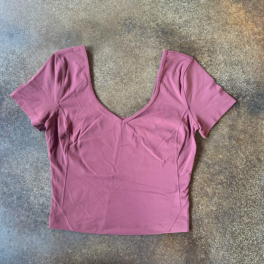 Size 4 Smokey Red Align T-Shirt