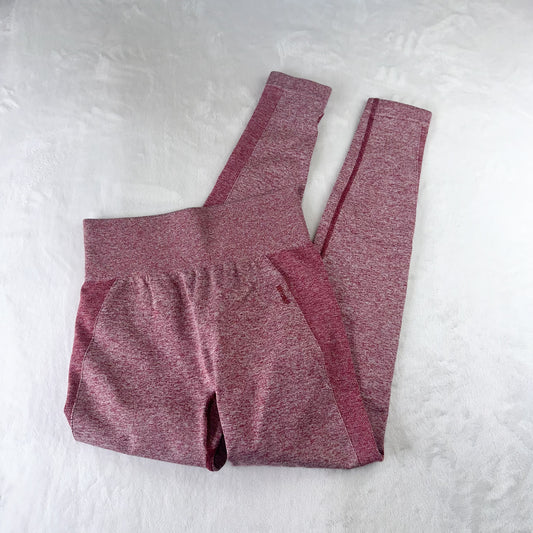Size M Burgundy Marl Gymshark Flex High Waisted Legging