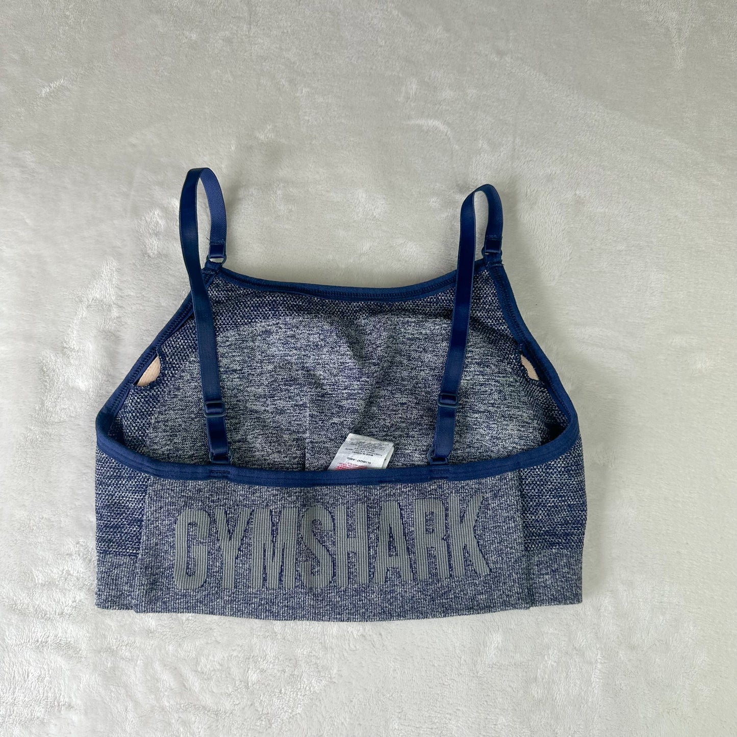 Size XS Navy/Marl Gymshark Flex Strappy Bra