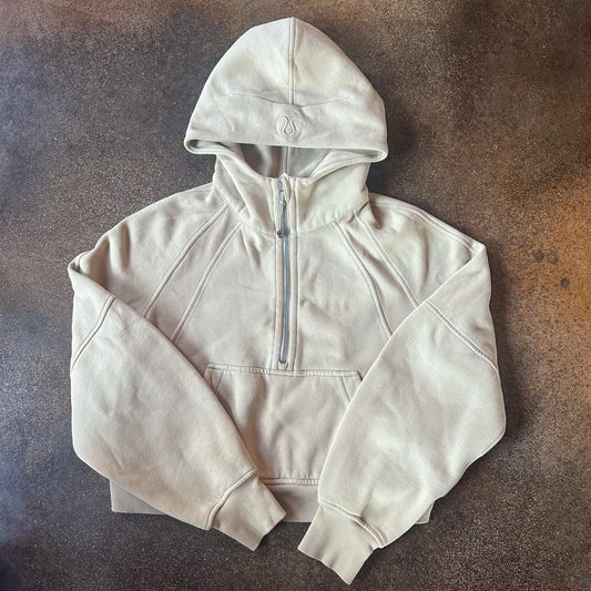 Size XS/S Trench Scuba Oversized 1/2 Zip Hoodie