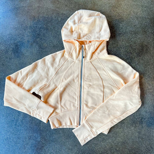 Size 4 Summer Glow Scuba Full-Zip Cropped Hoodie