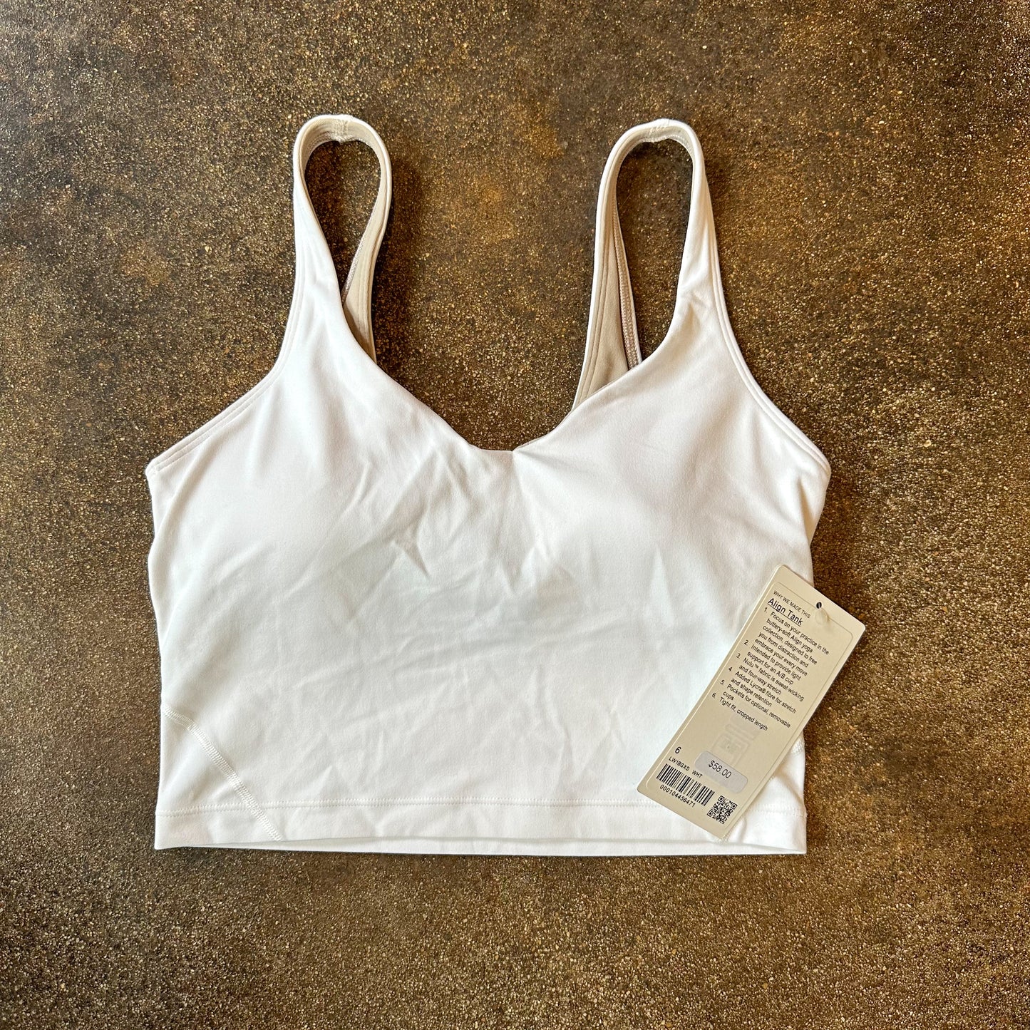 Size 6 BNWT White Align Tank