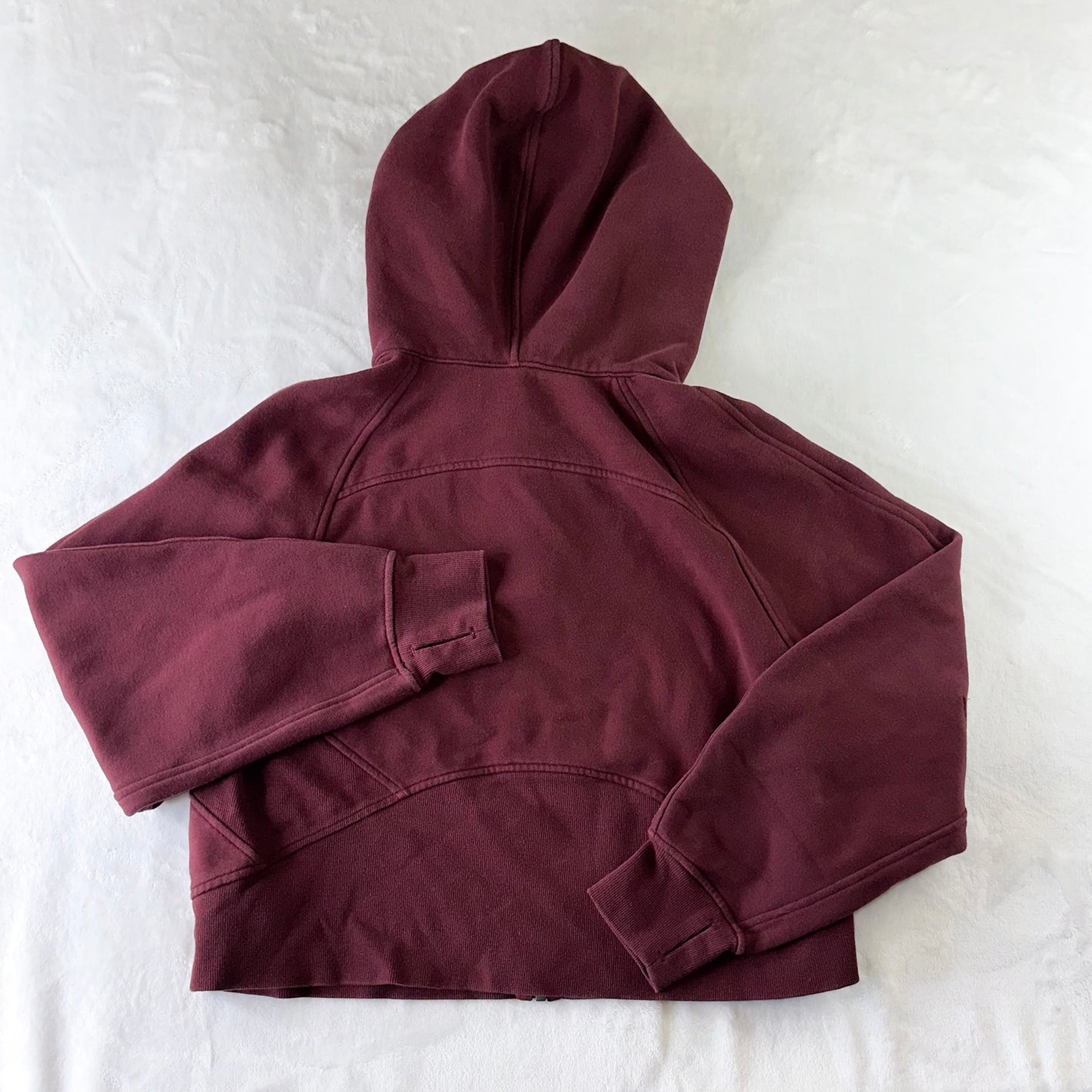 Size M/L Red Merlot Scuba Oversized Full-Zip