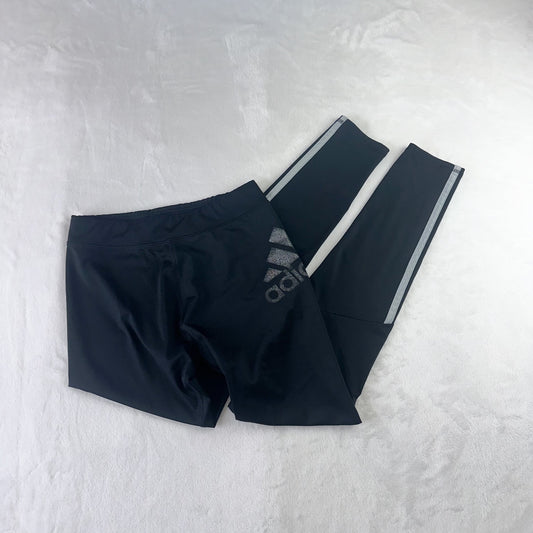 Size M (10/12) Girls Black Adidas Reflective Legging