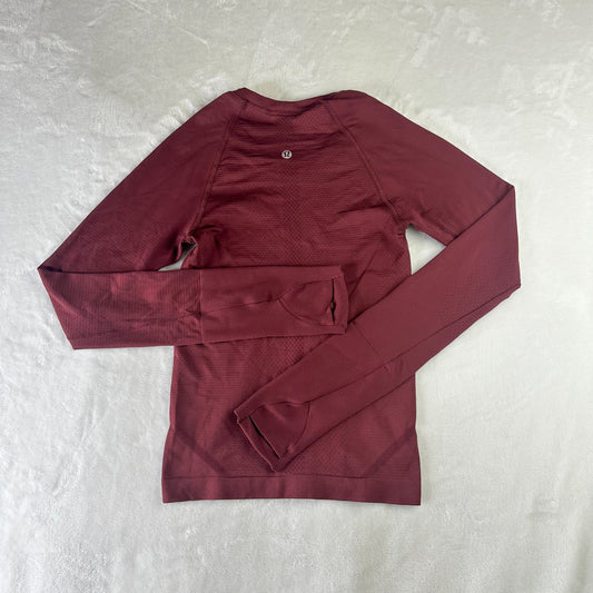 Size 0 Red Merlot Swifly Long Sleeve 2.0
