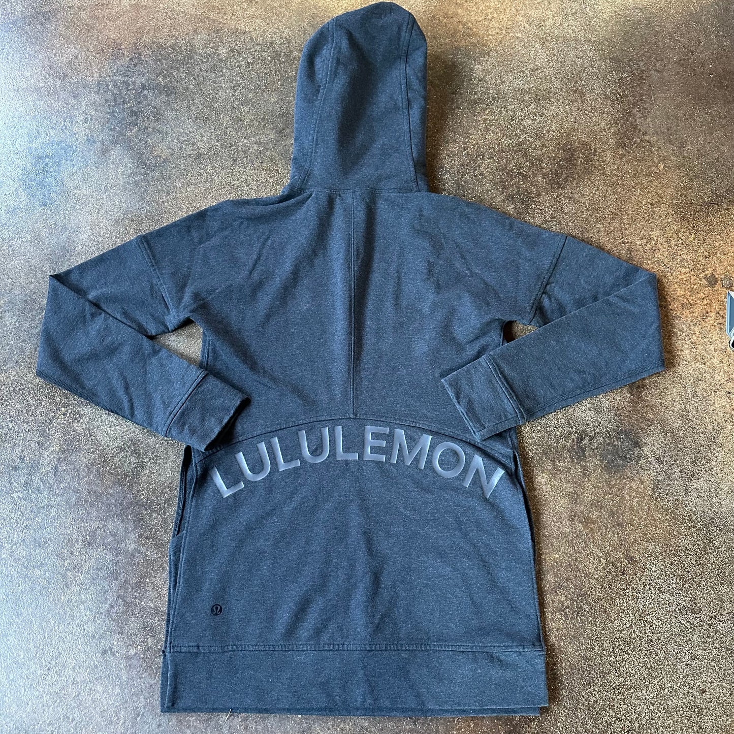 Size 2 Heathered Naval Blue Cut Above Hoodie