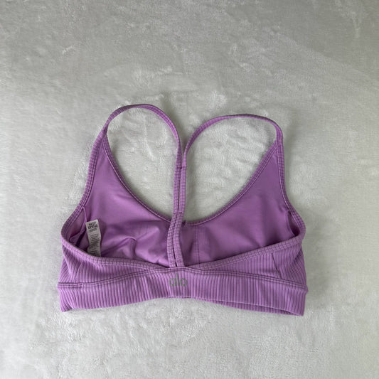 Size XS Purple Medium Alo Ribbed Blissful Bra