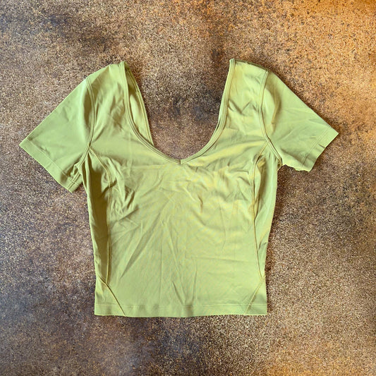 Size 2 Bronze Green Align T-Shirt