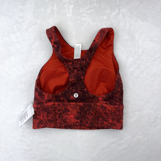 Size 2 Denim Wash Print Autumn Red Black BNWT Wunder Train Longline Bra