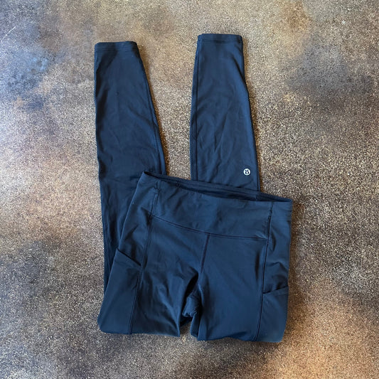 Size 4 Black Speed Up Legging Warp Tech Fleece 28"