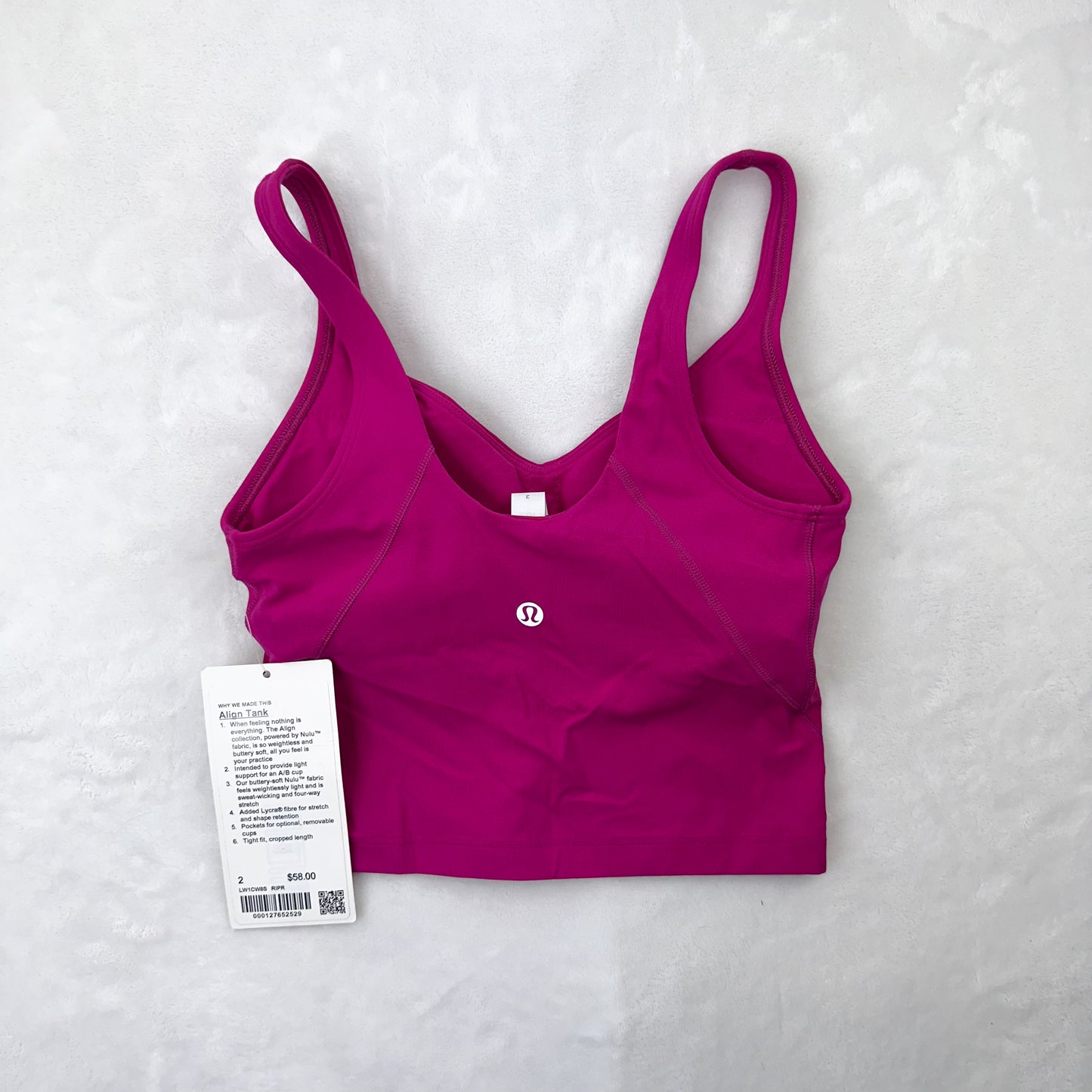 Size 2 Ripened Raspberry BNWT Align Tank