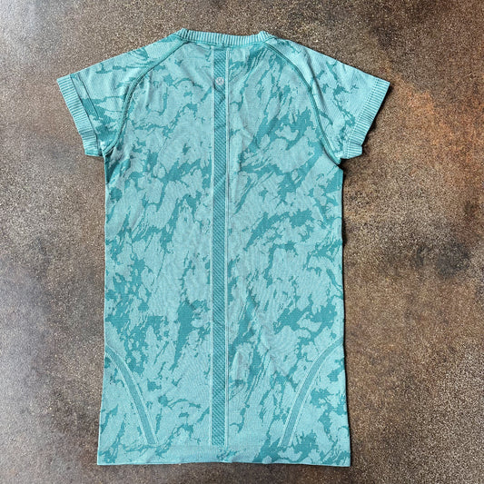 Size 4 Heathered Forage Teal Swifly Short Sleeve