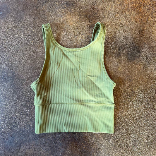 Size 2 Bronze Green Power Pivot Ribbed Tank