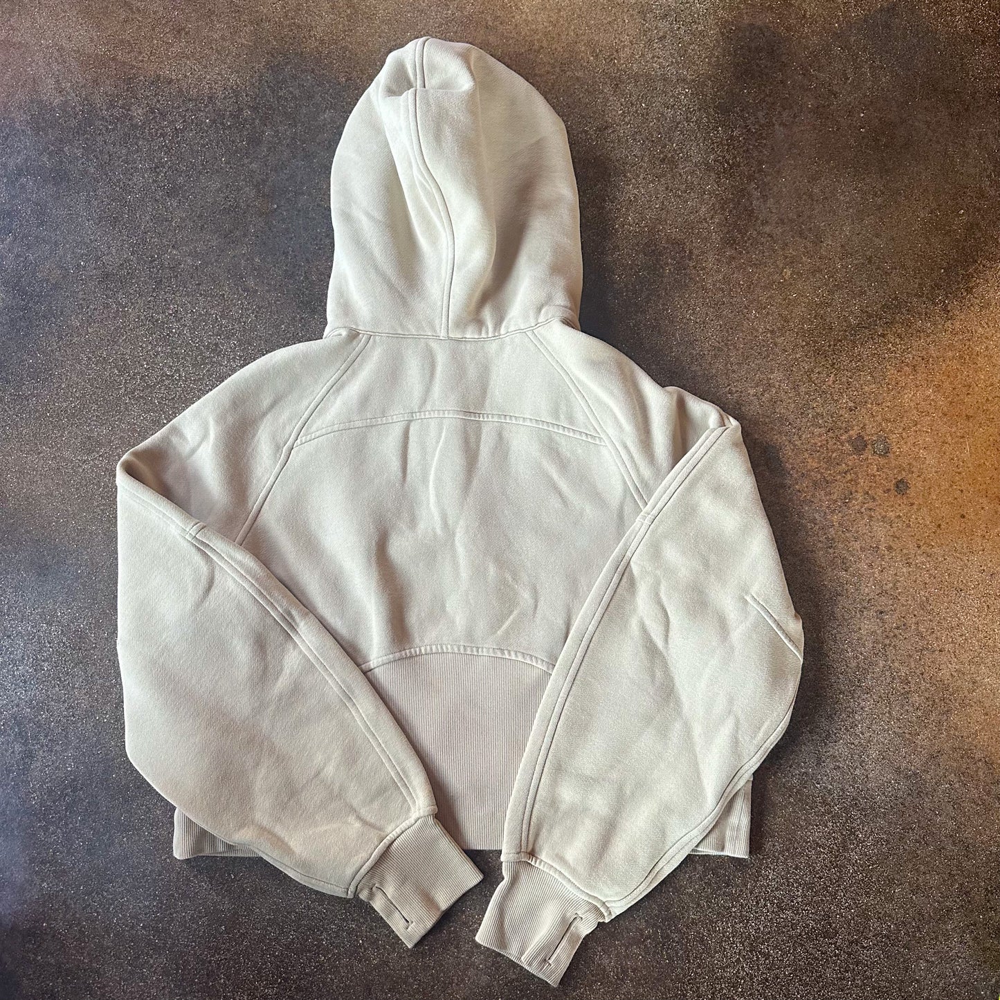 Size XS/S Trench Scuba Oversized 1/2 Zip Hoodie