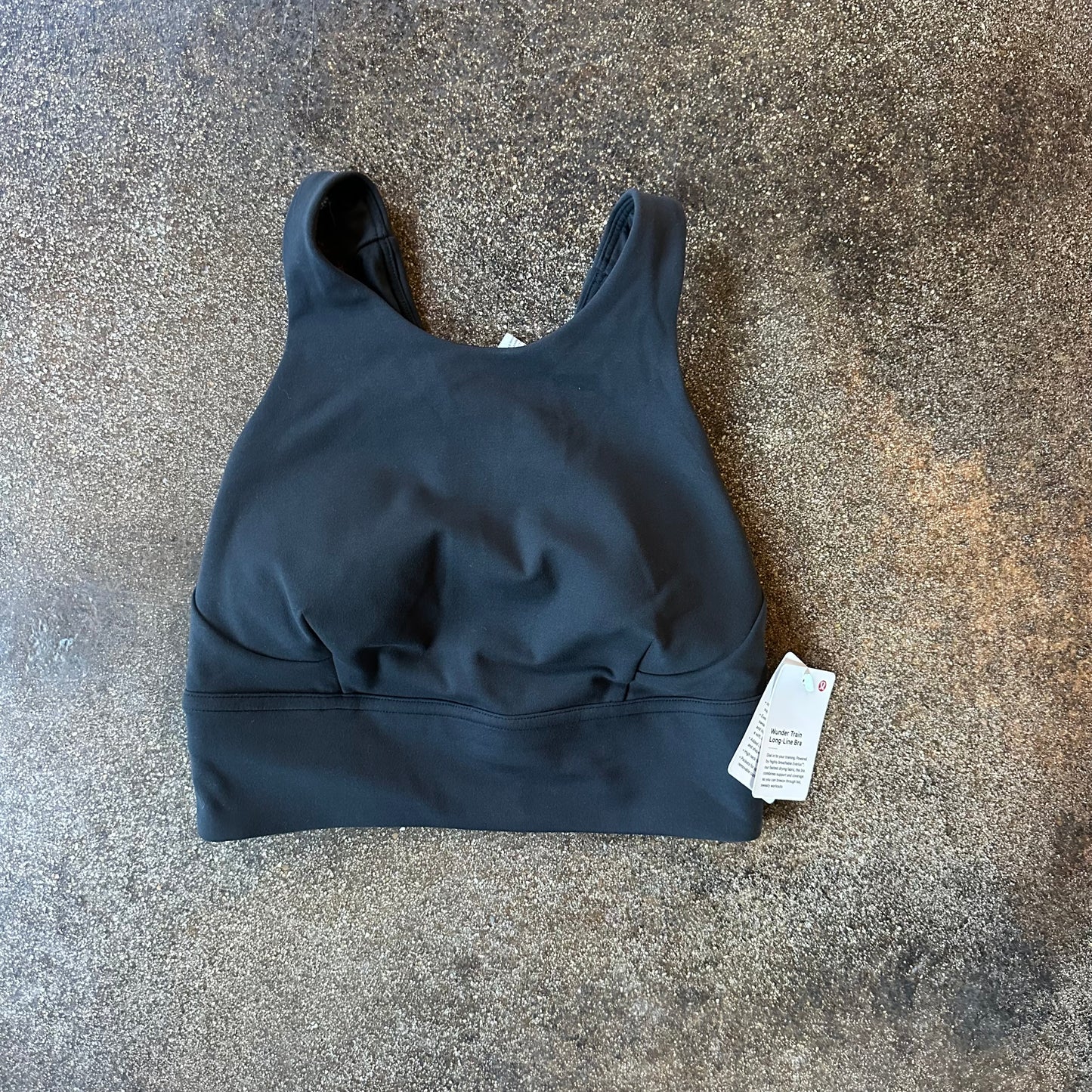 Size 2 Black Wunder Train Long-Line Bra