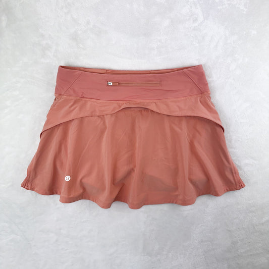 Size 6 Peach Pink Play Off The Pleats Skirt 13"