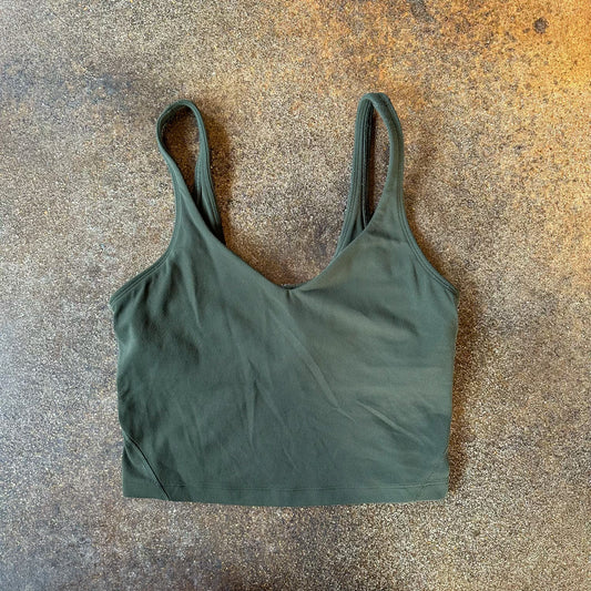 Size 4 Dark Olive Align Tank Top