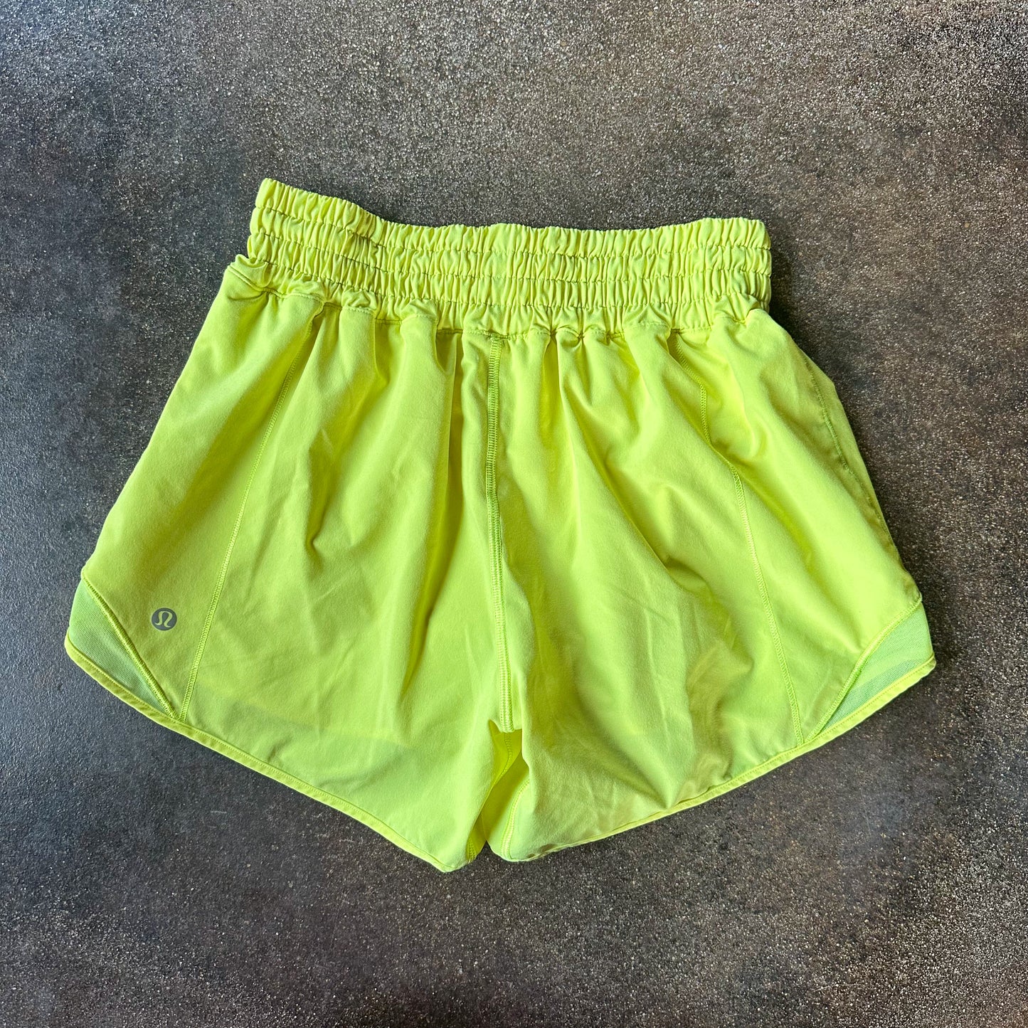 Size 4 Electric Lemon Hotty Hot Short HIGHRISE 2.5”