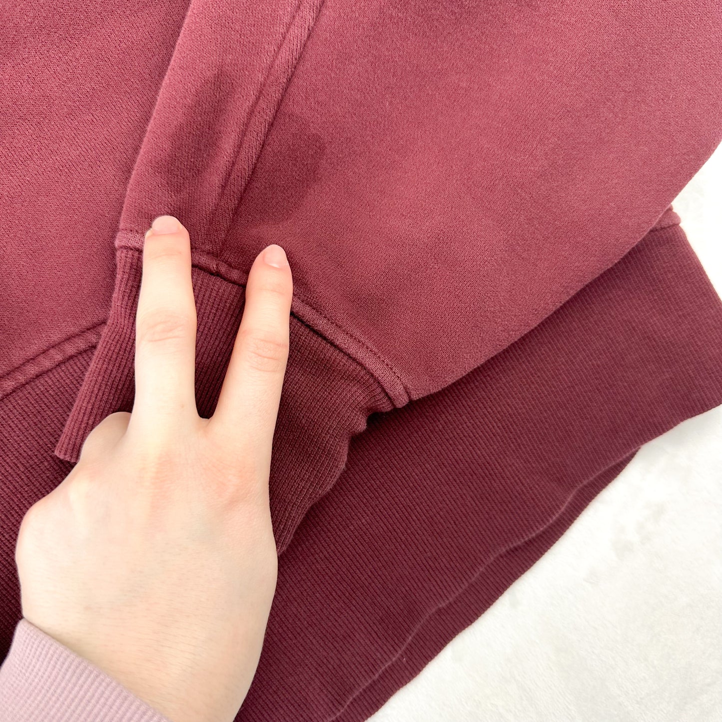 Size M/L Red Merlot Scuba Oversized Full Zip