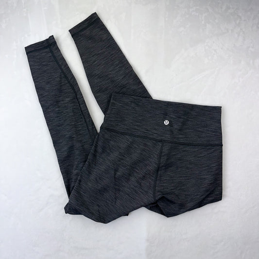 Size 6 Heathered Black Wunder Under Legging 28”