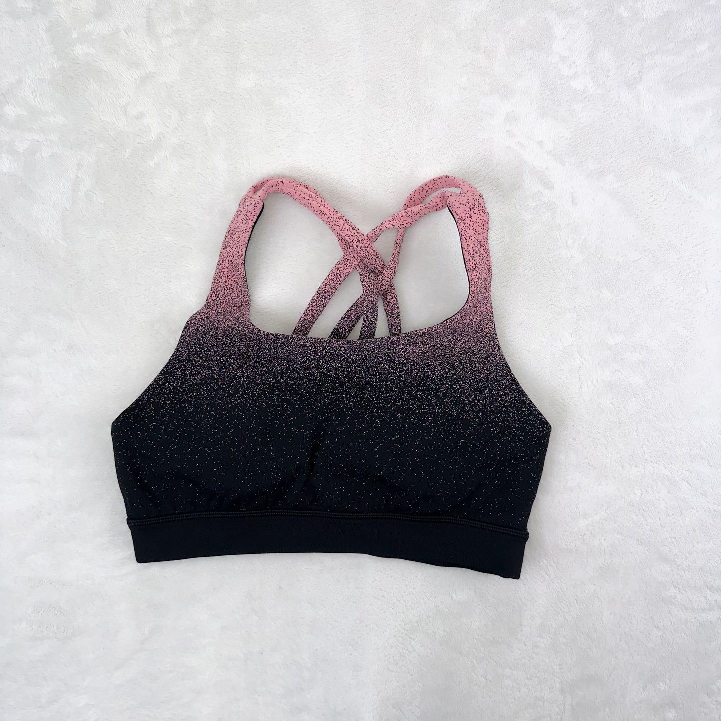 Size 4 Ombre Speckle Black/Yum Pink Energy Bra