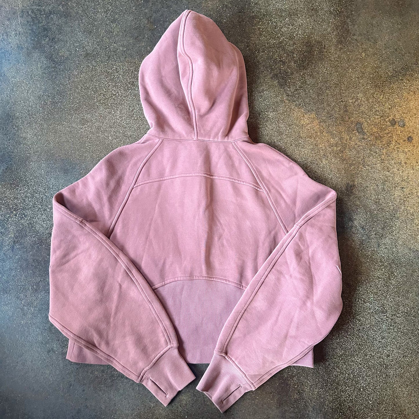 Size XS/S Spiced Chai Scuba Oversized Half-Zip Hoodie