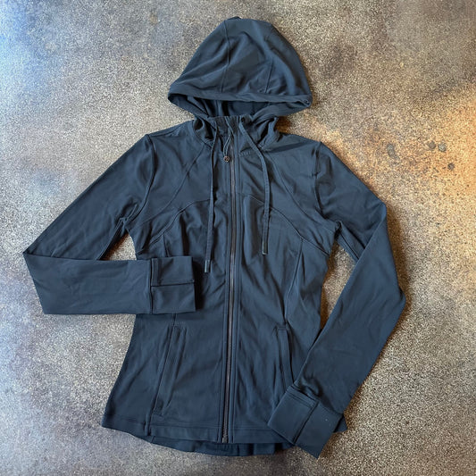 Size 6 Black Hooded Define Jacket