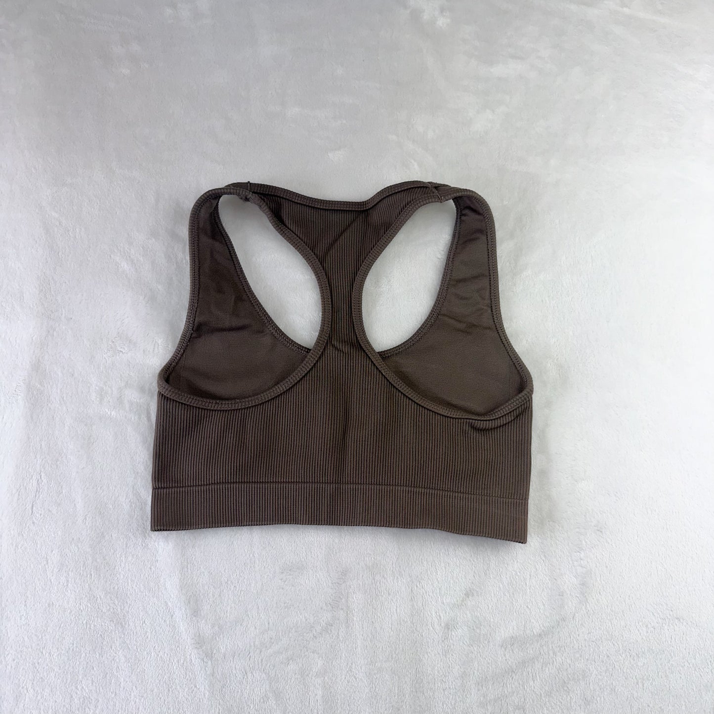 Size XS Hot Cocoa Alo Yoga Seamless Rib Sports Bra