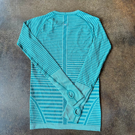 Size 6 Heathered Forage Teal Swifly Long Sleeve