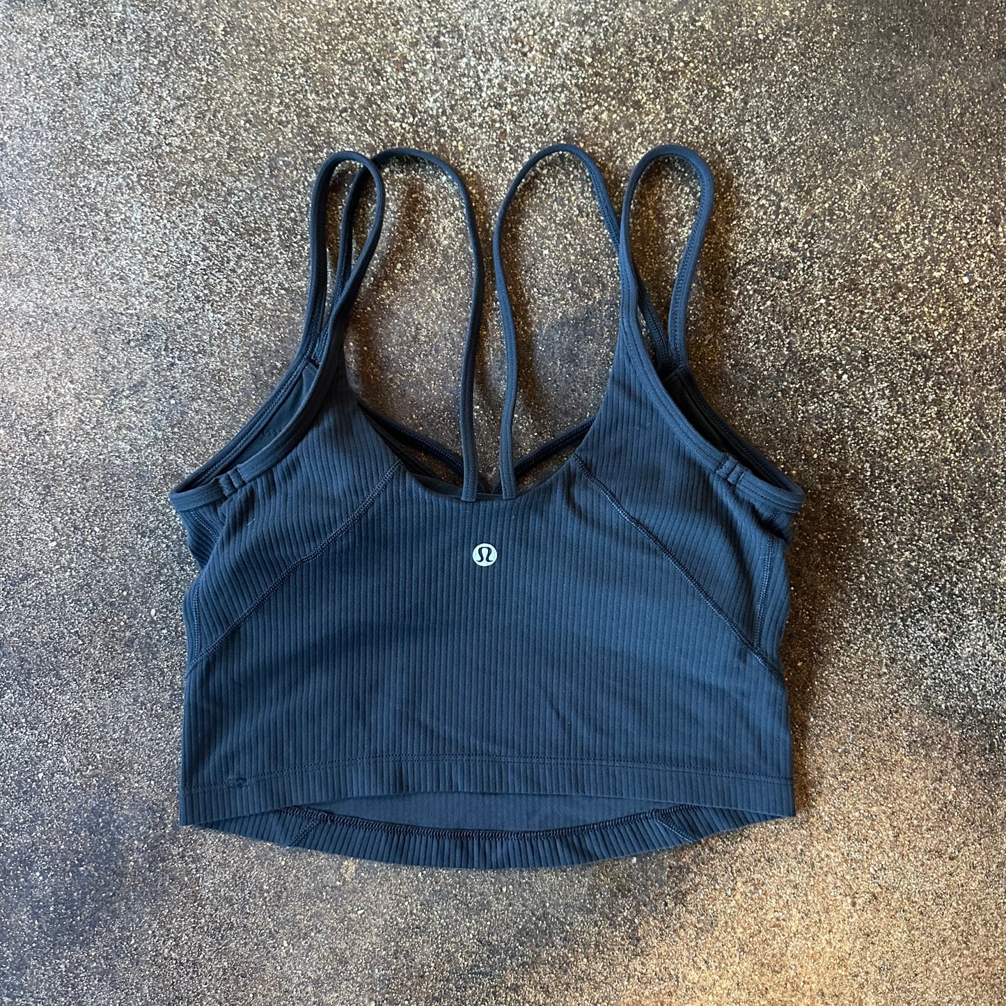 Size 4 Black Align Strappy Ribbed Tank