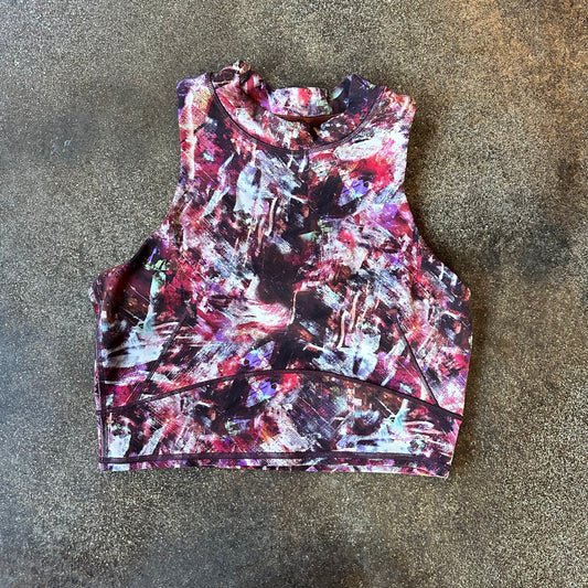 Size 8 Urbantricity Multi/Dark Terracotta Everlux & Mesh Cropped Tank