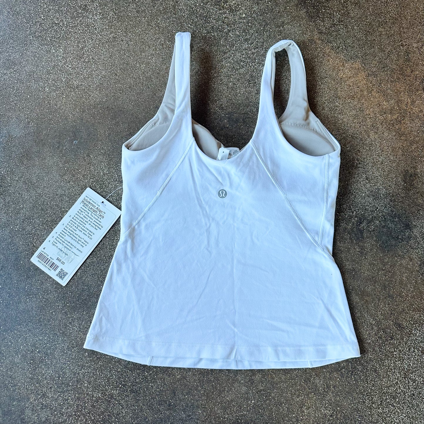 Size 4 White BNWT Align Waist-Length Tank