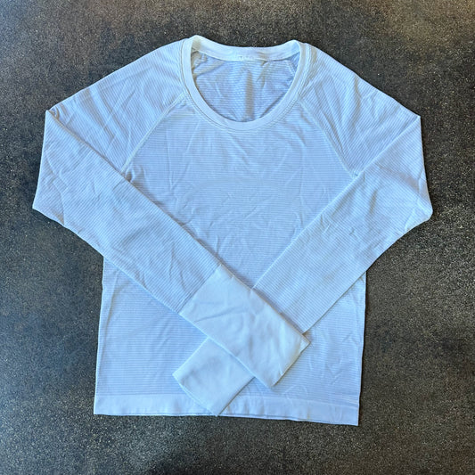 Size 4 White Swifly Long Sleeve 2.0 *race length