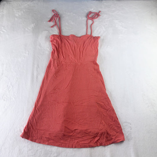 Size S Coral Forever 21 Tie Ribbed Dress