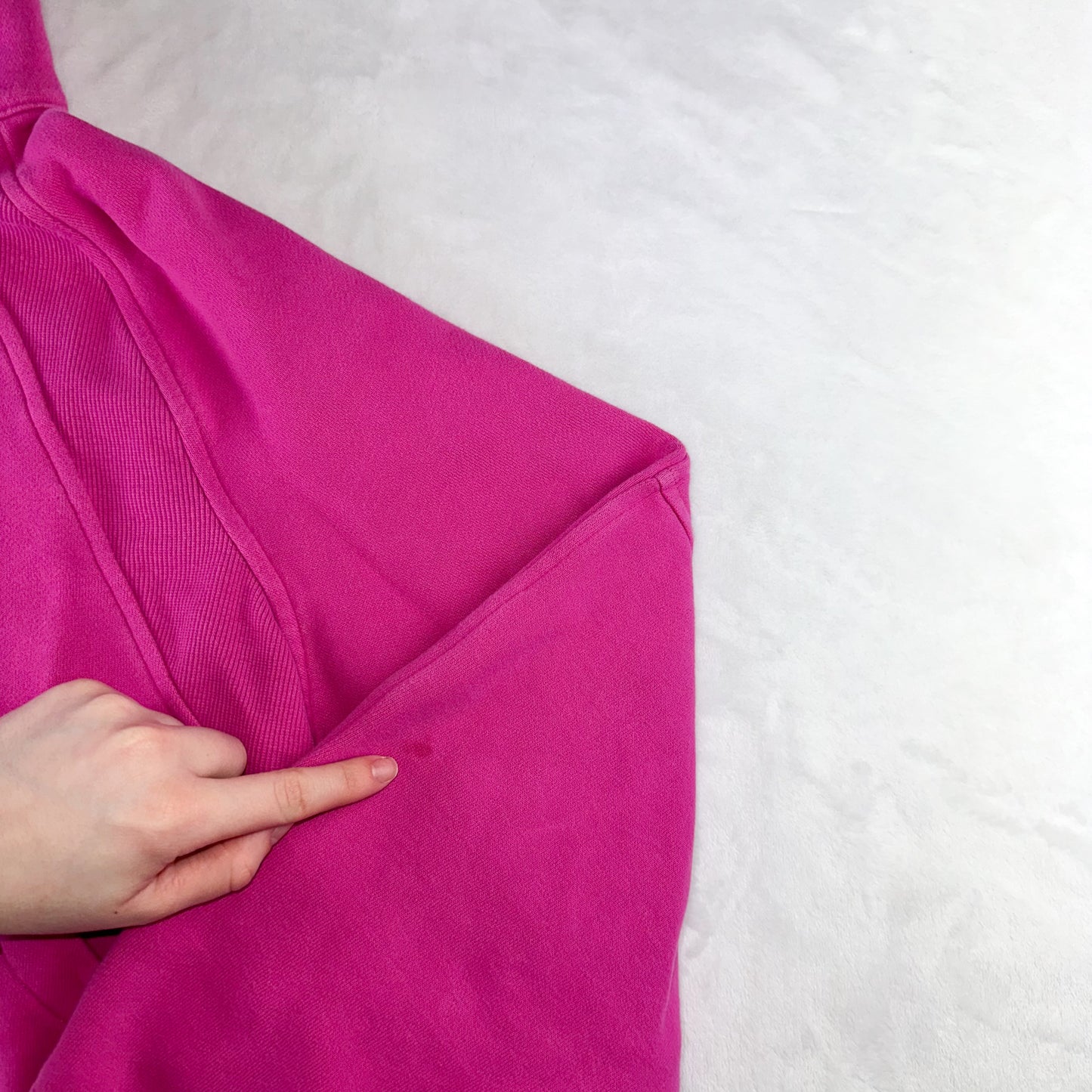 Size XS/S Sonic Pink Scuba Oversized Funnel Neck Half Zip