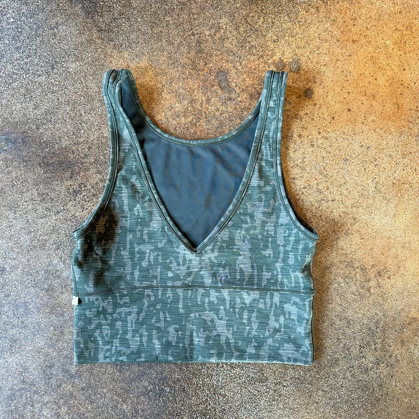 Size 8 Heathered PU Bronze Green Dark Olive Power Pivot Tank