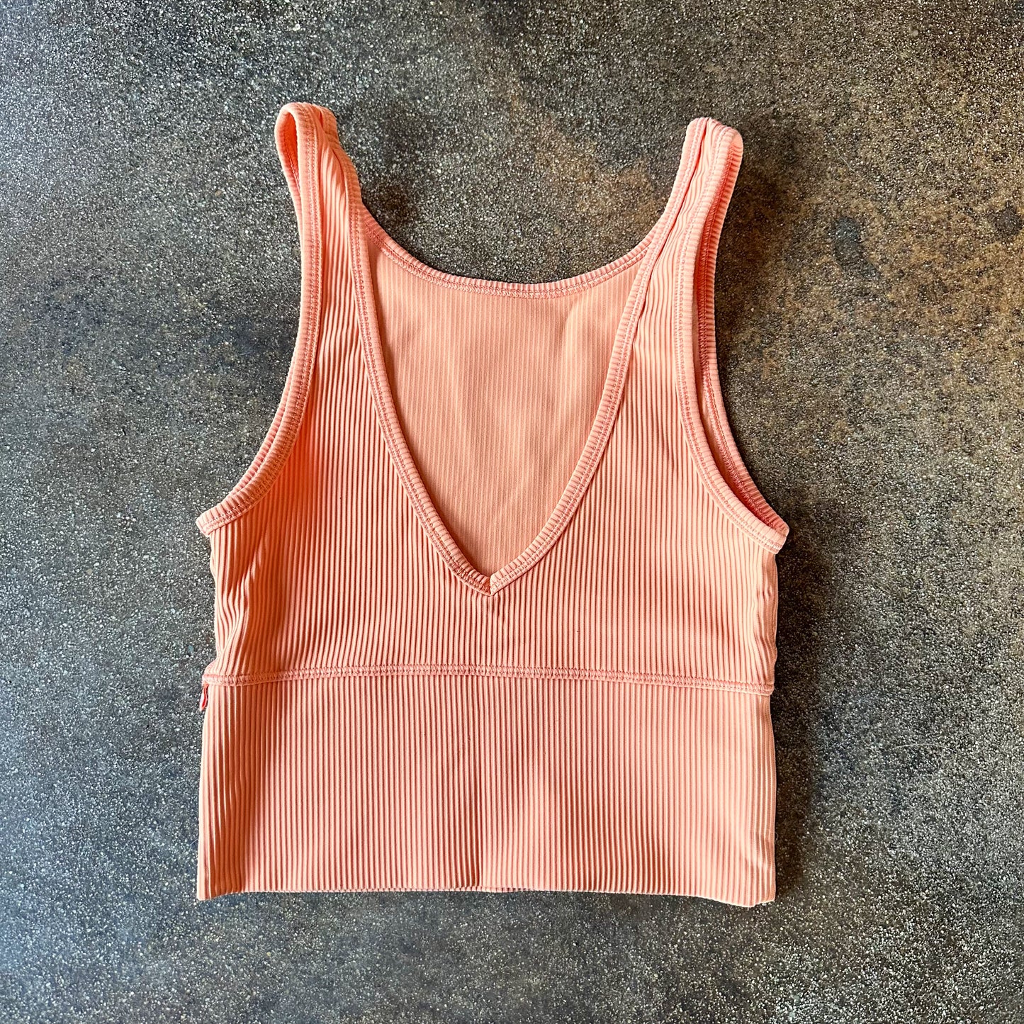 Size 2 Golden Apricot Power Pivot Ribbed Tank