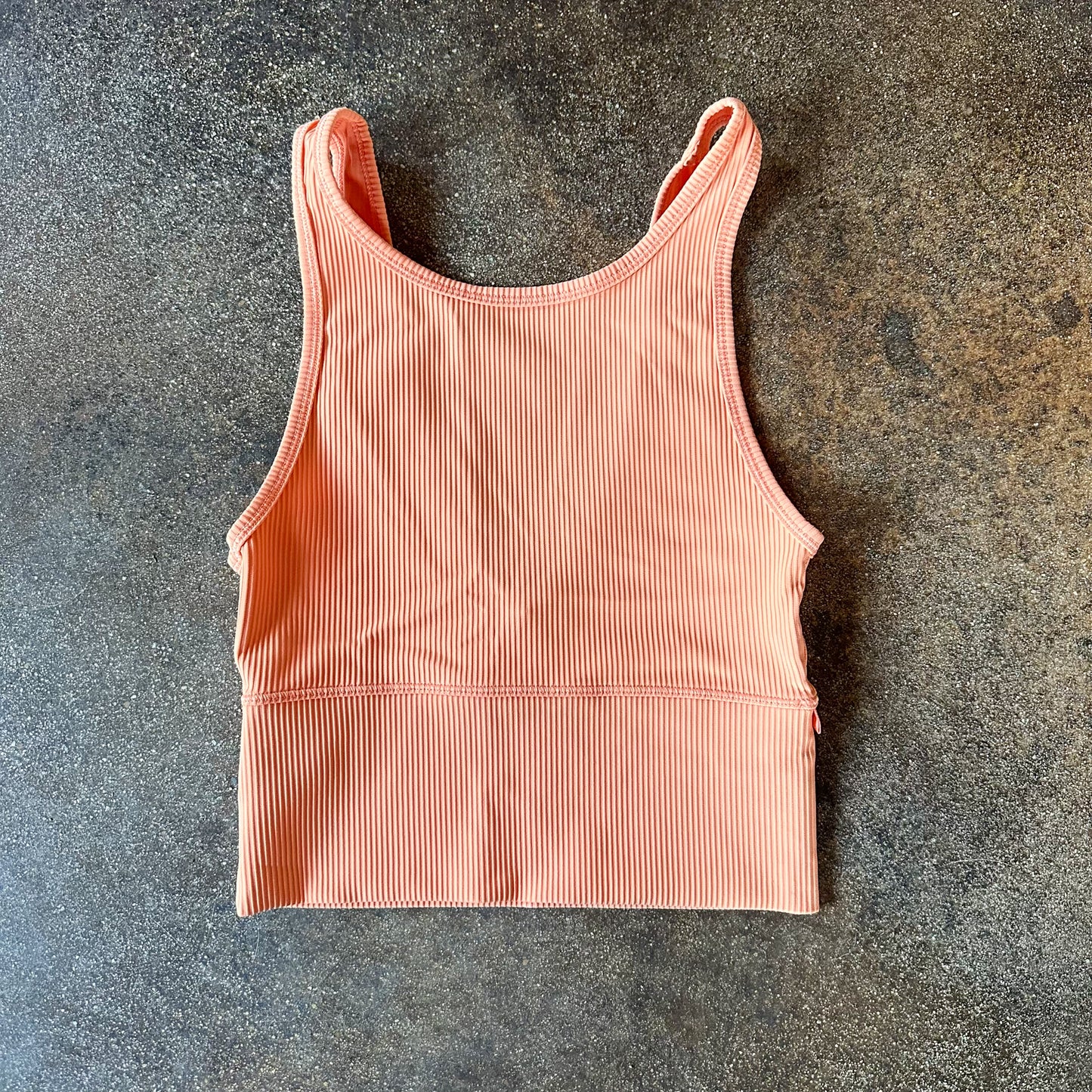 Size 2 Golden Apricot Power Pivot Ribbed Tank