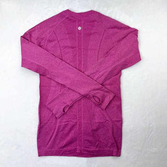Size 6 Heathered Raspberry Swifly Long Sleeve
