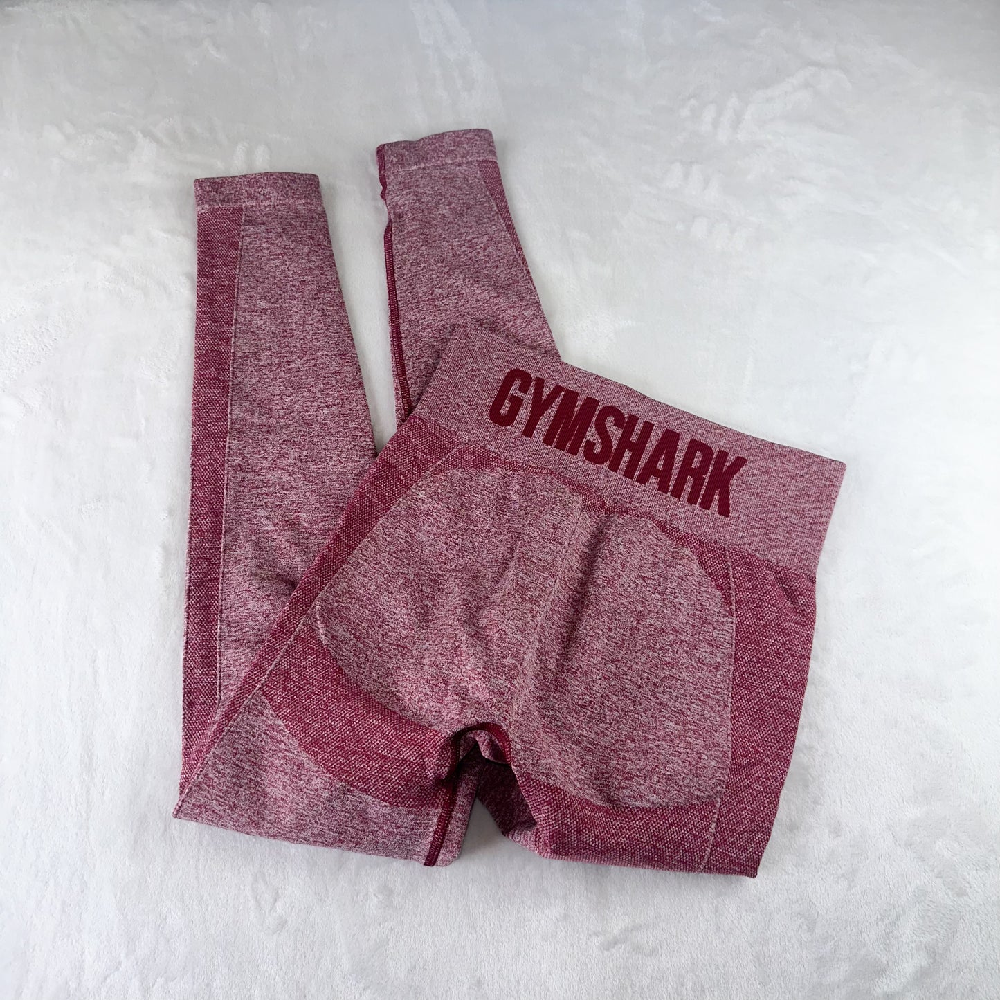 Size M Burgundy Marl Gymshark Flex High Waisted Legging