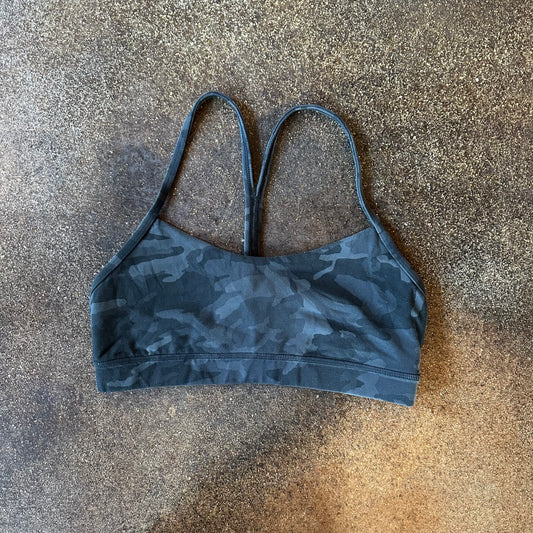 Size 8 Incognito Camo Multi Grey Flow Y Bra