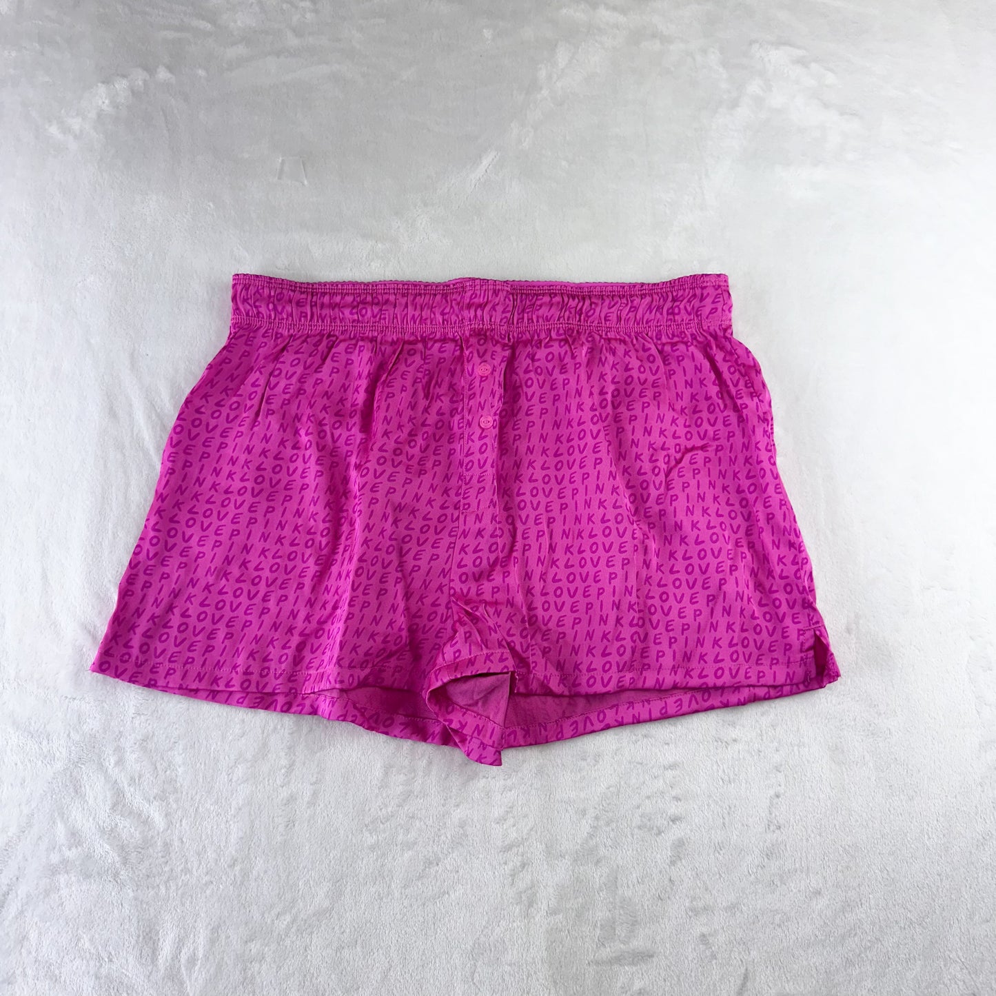 Size XS Pink Berry PINK BNWT Satin Boxy Pajama Short