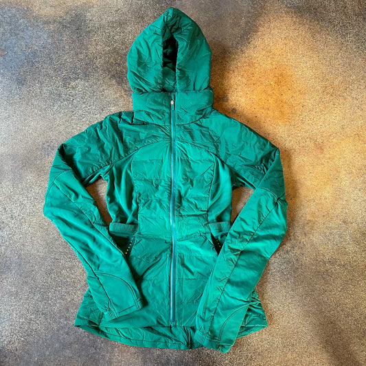 Size 2 Everglade Green Down for It All Jacket *RARE